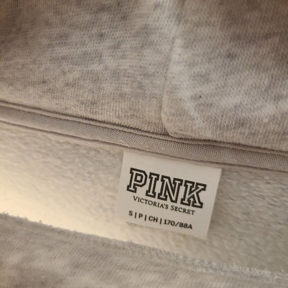 VICTORIA'S SECRET PINK~LOUNGE COWL NECK PULLOVER SWEATSHIRT~Gray size Sm - Picture 3 of 7